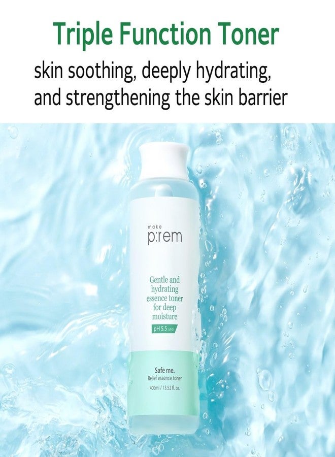 MAKEP:REM Make P:REM Safe Me. Relief Essence Toner, Quick and Deep Hydrating Face Toner, All Skin Types, 24-Hour Moisturizing, EVE Vegan, Korean Skin Care (13.52 fl oz, 400ml) - Image 3